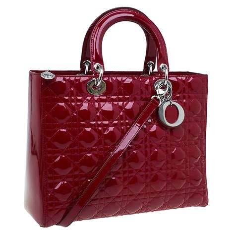 lady dior pouch red|dior leather bag.